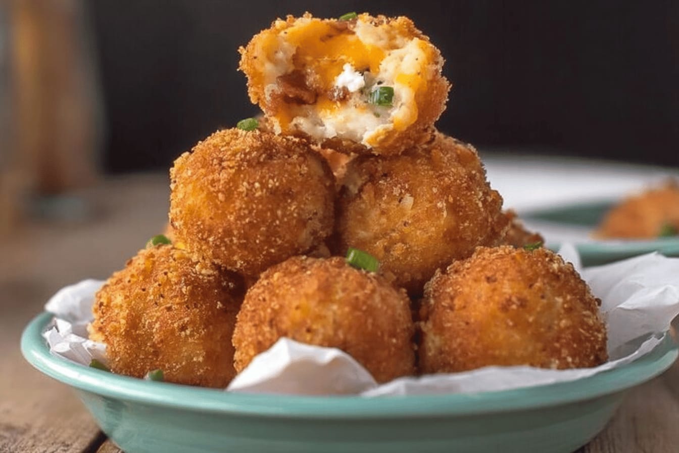 Deep Fried Loaded Mashed Potato Bites Recipe