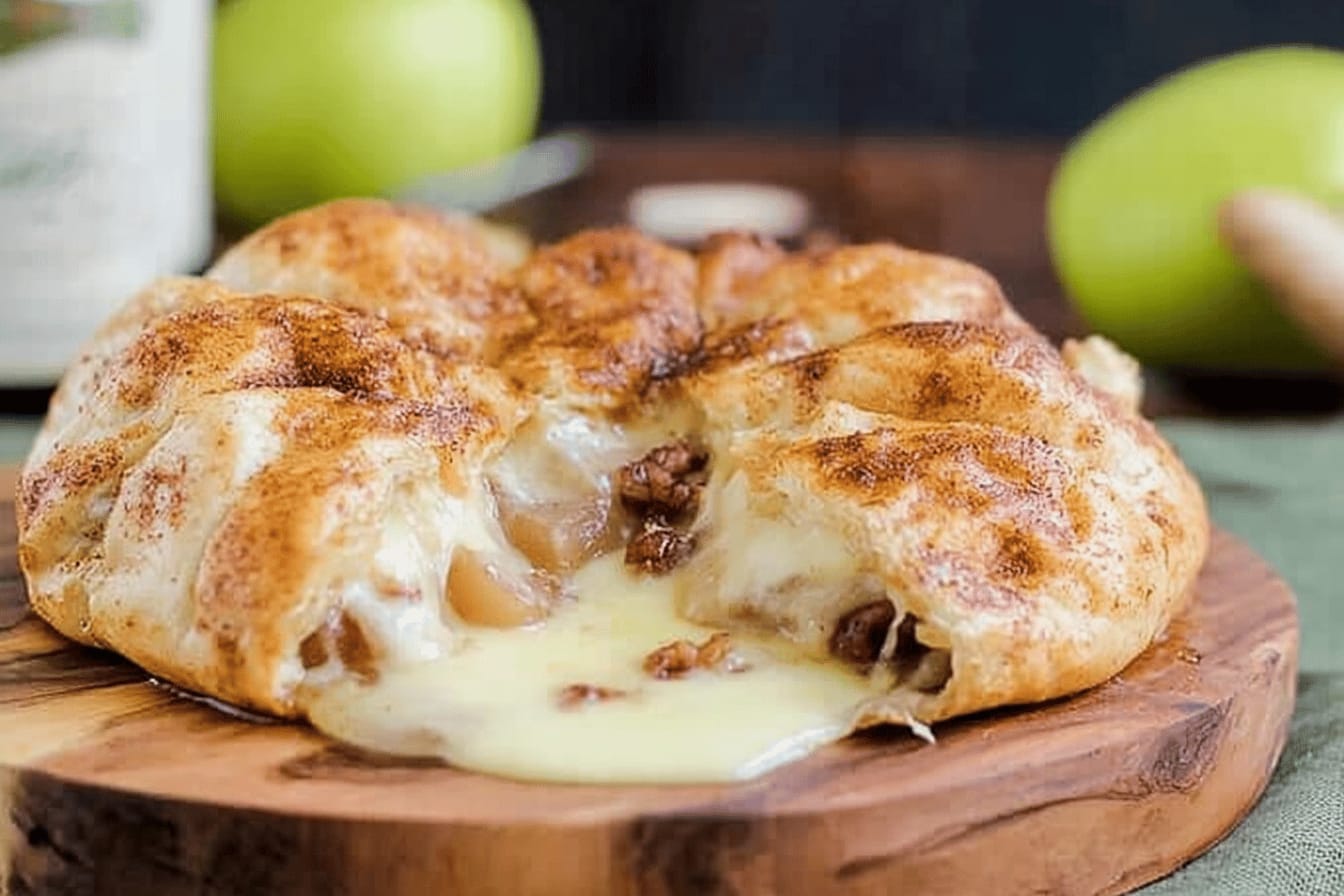 Delicious Apple Pie Baked Brie Recipe