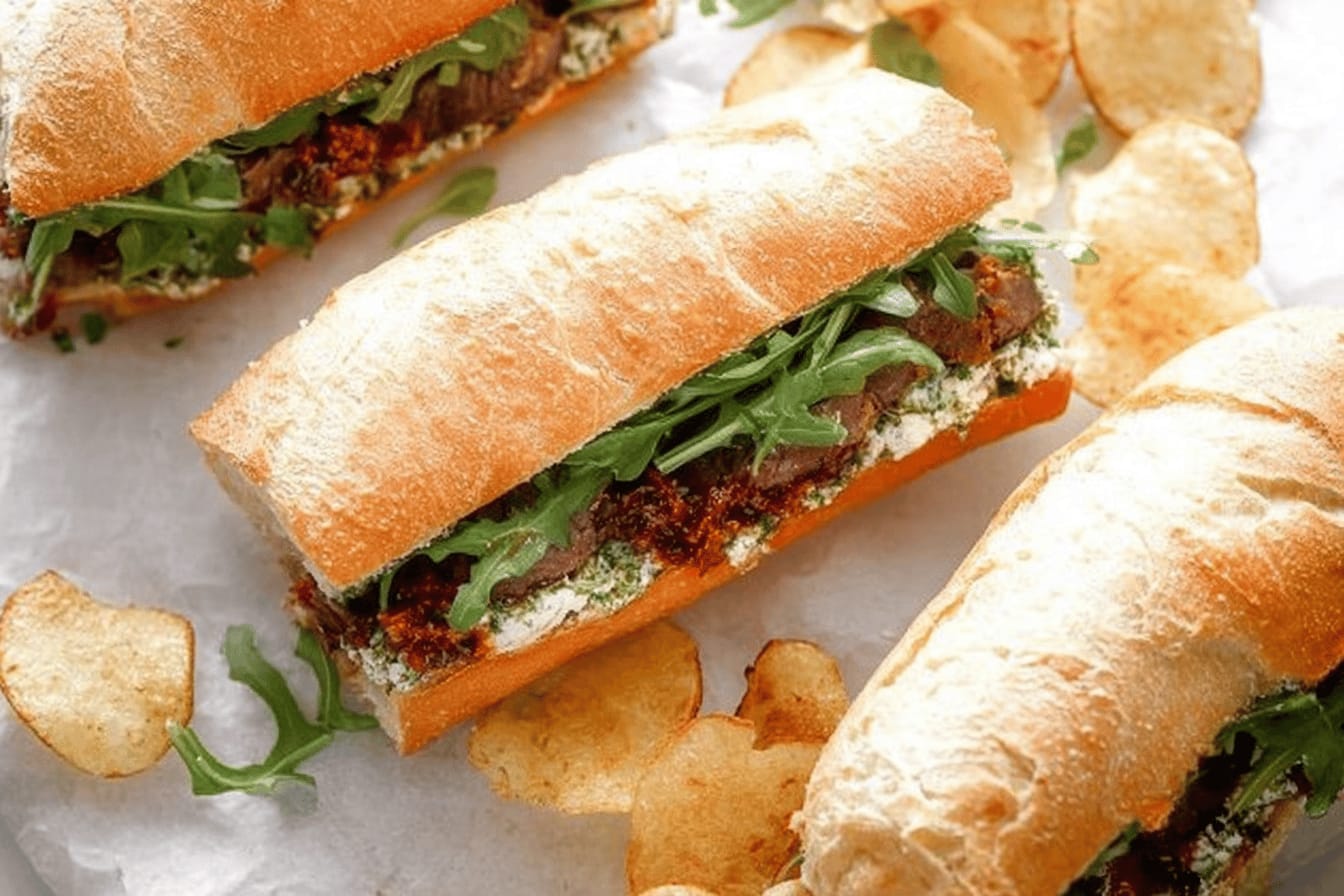 Delicious Homemade Steak Sandwiches Recipe