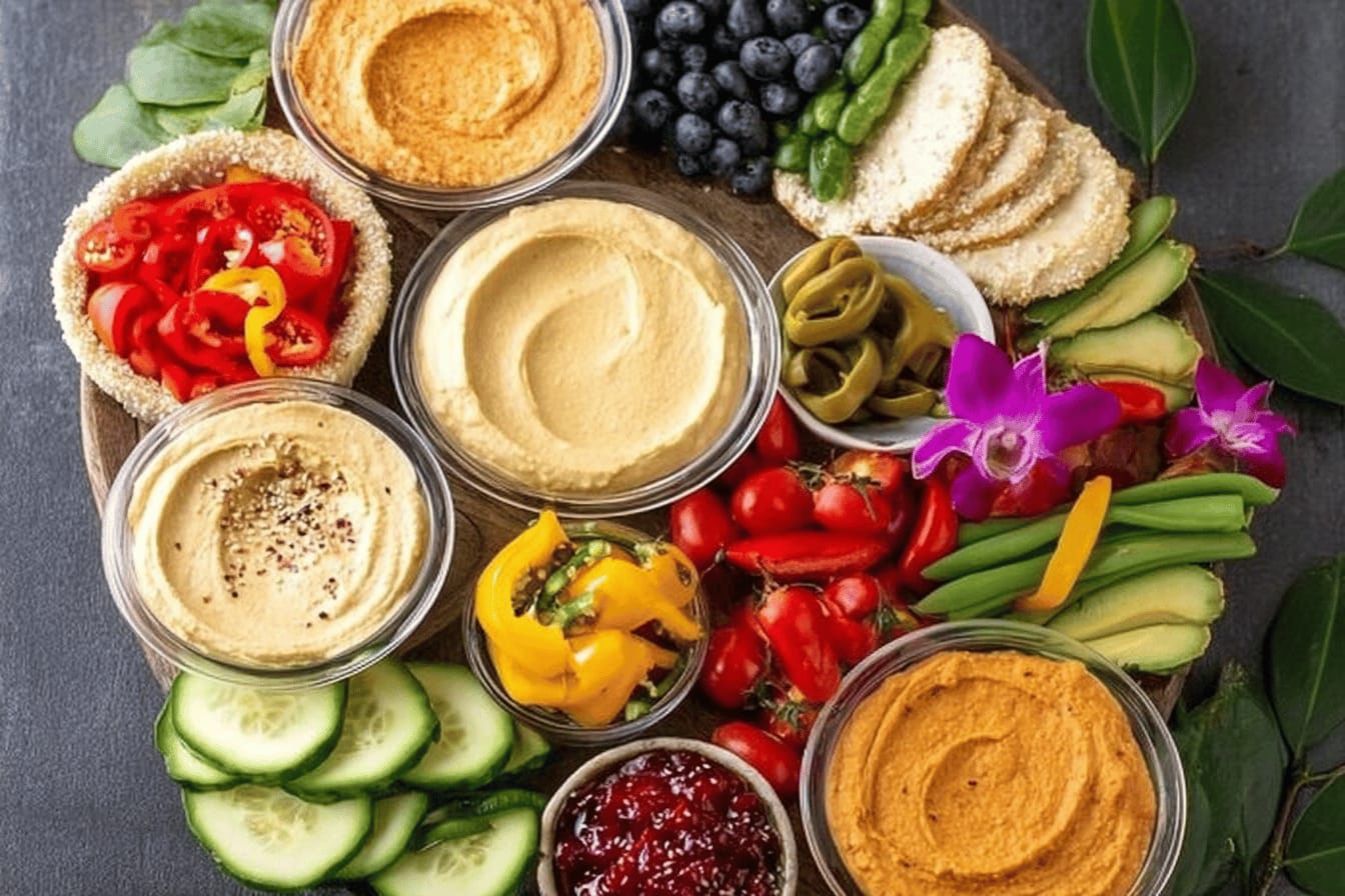 Delicious Hummus and Vegetable Board Recipe