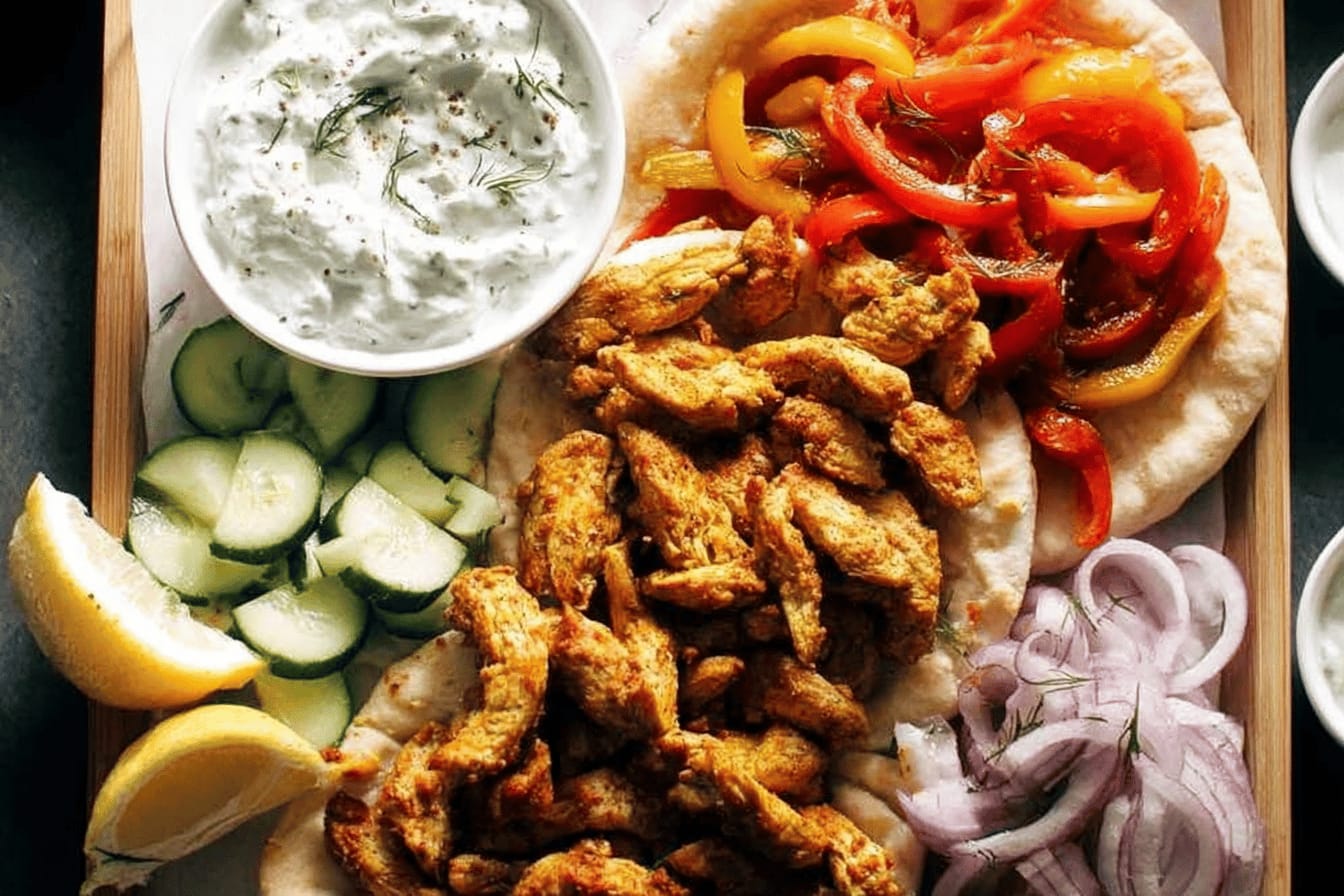 Delicious Sheet Pan Chicken Pitas Recipe