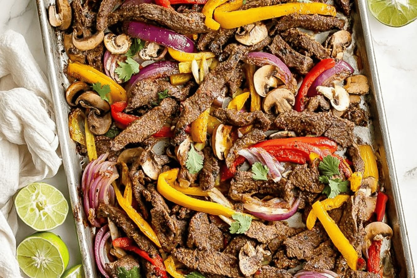 Easy Sheet Pan Steak Fajitas Recipe