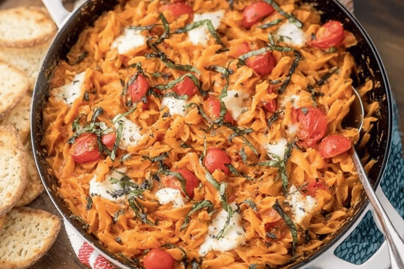 Easy Stovetop Caprese Pasta Bake Recipe