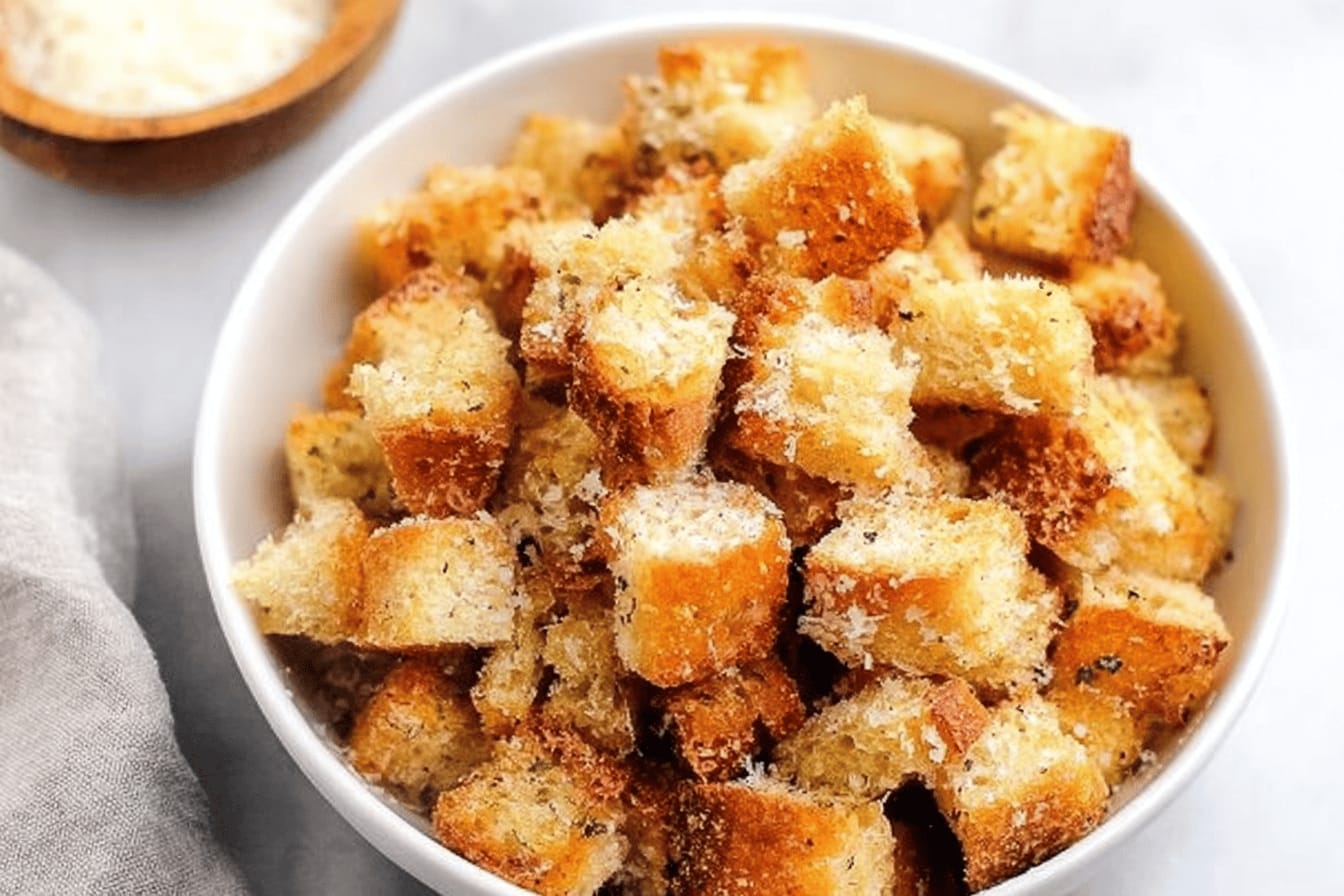 Healthy Homemade Croutons Recipe for Salad