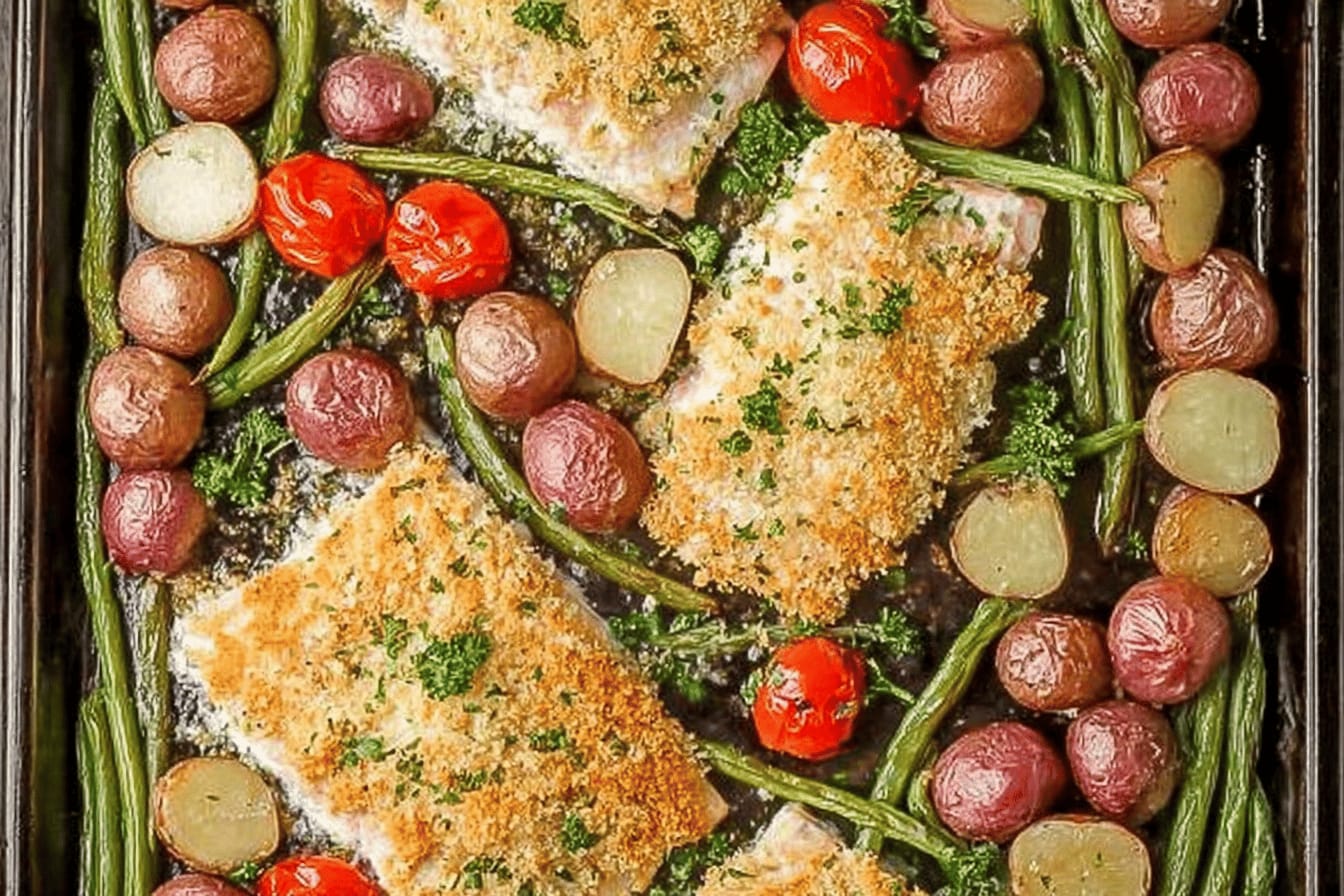 Honey Mustard Crusted Salmon Sheet Pan Recipe