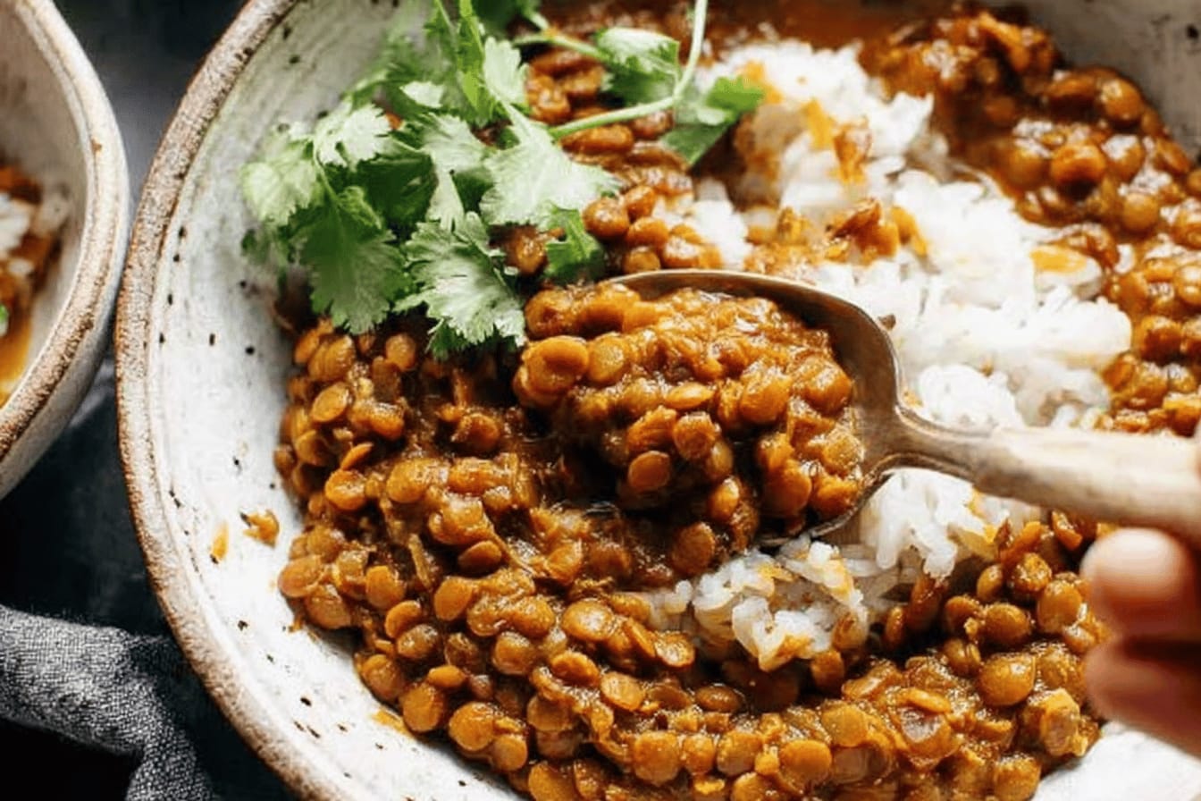 Instant Pot Red Curry Lentils Recipe
