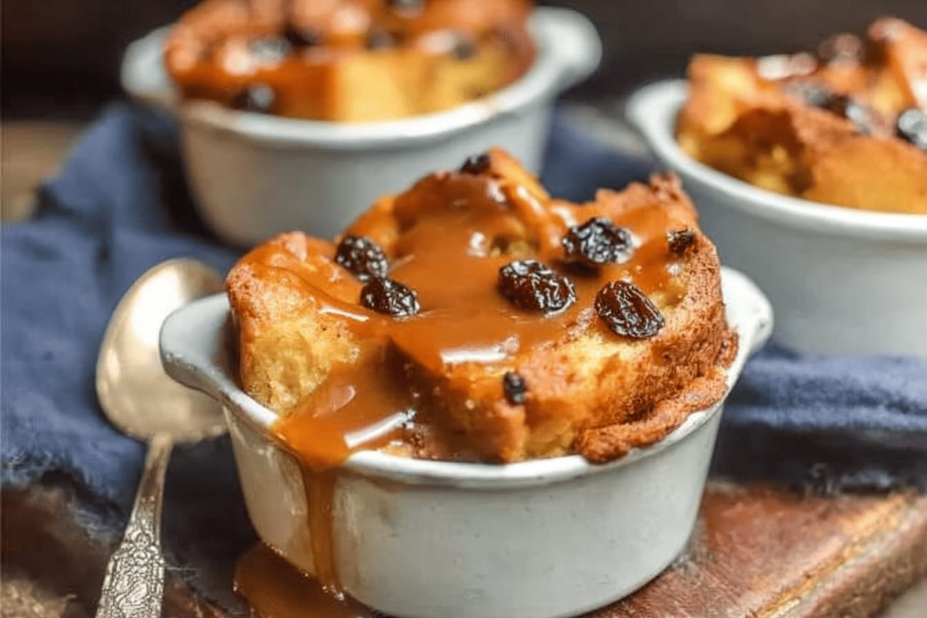 Irish Bread Pudding with Whiskey Caramel Sauce