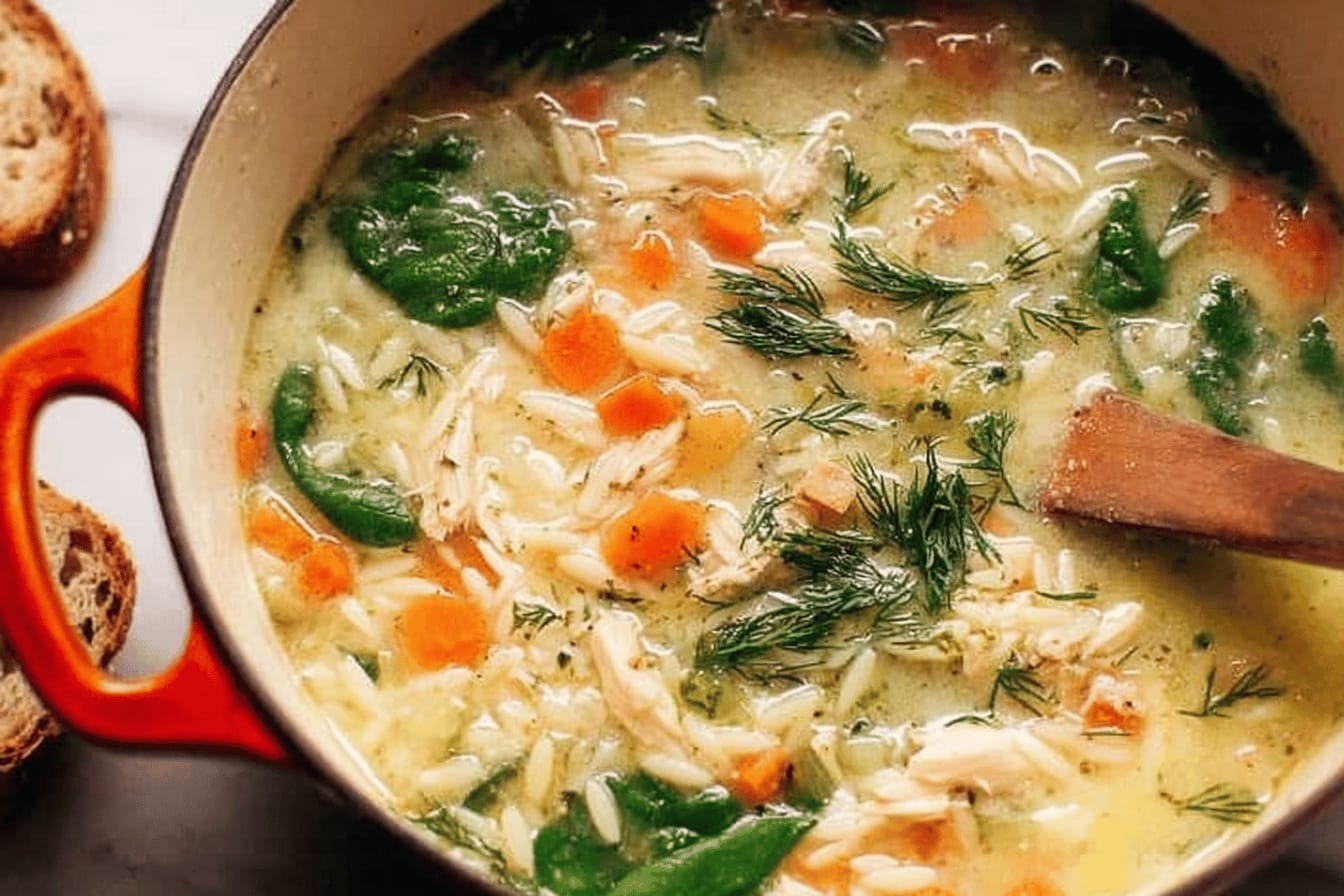 Lemon Chicken Soup with Orzo Recipe