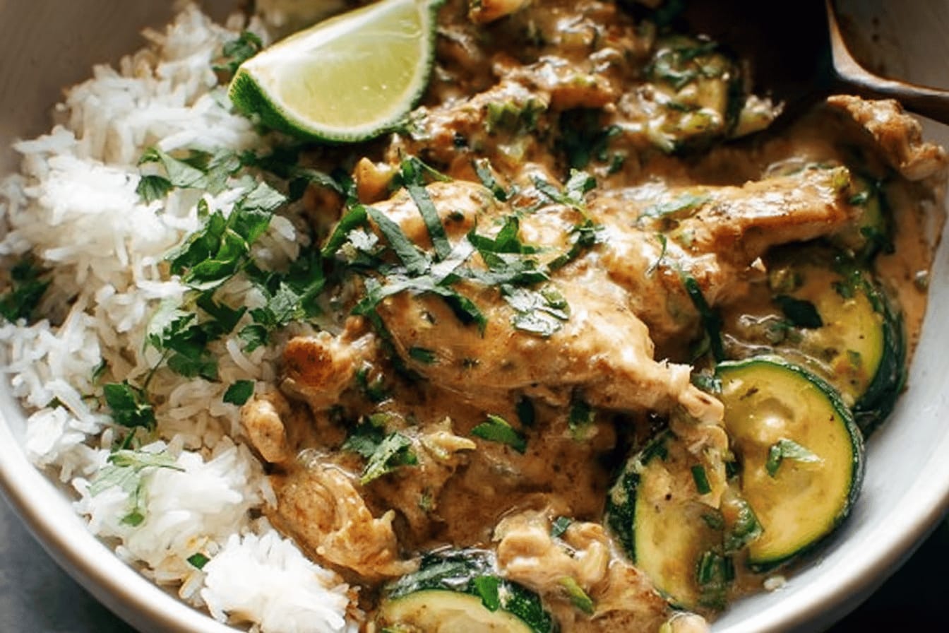 Lemongrass Chicken with Rice and Zucchini Recipe