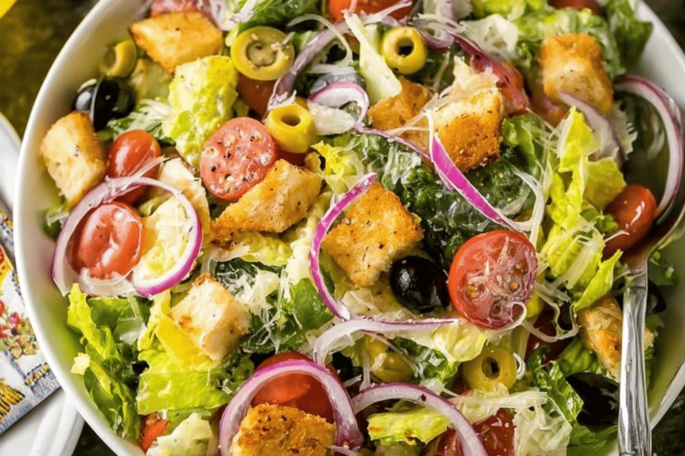 Olive Garden Salad with Copycat Dressing Recipe