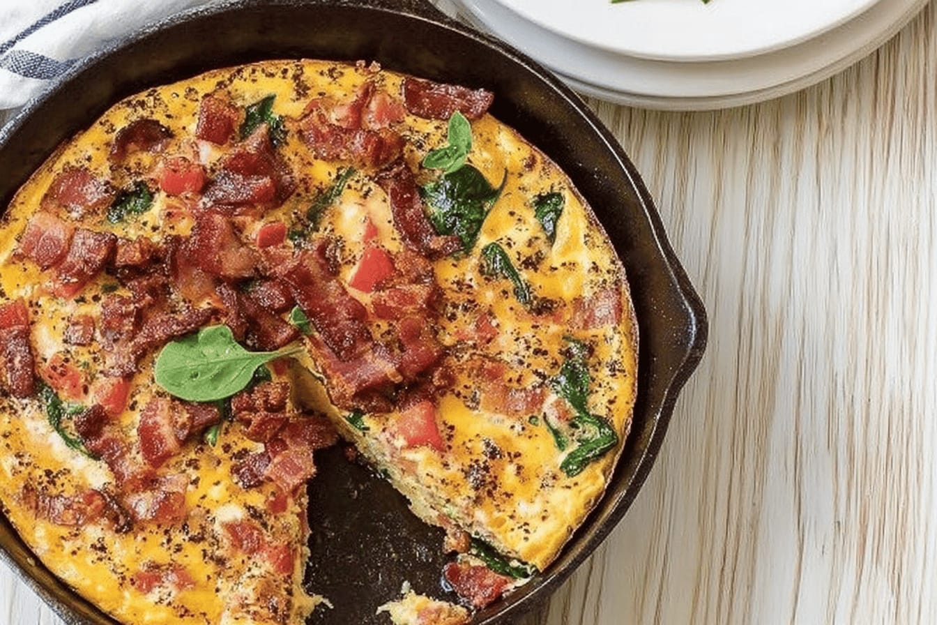 One-Pan BLT Skillet Frittata Recipe