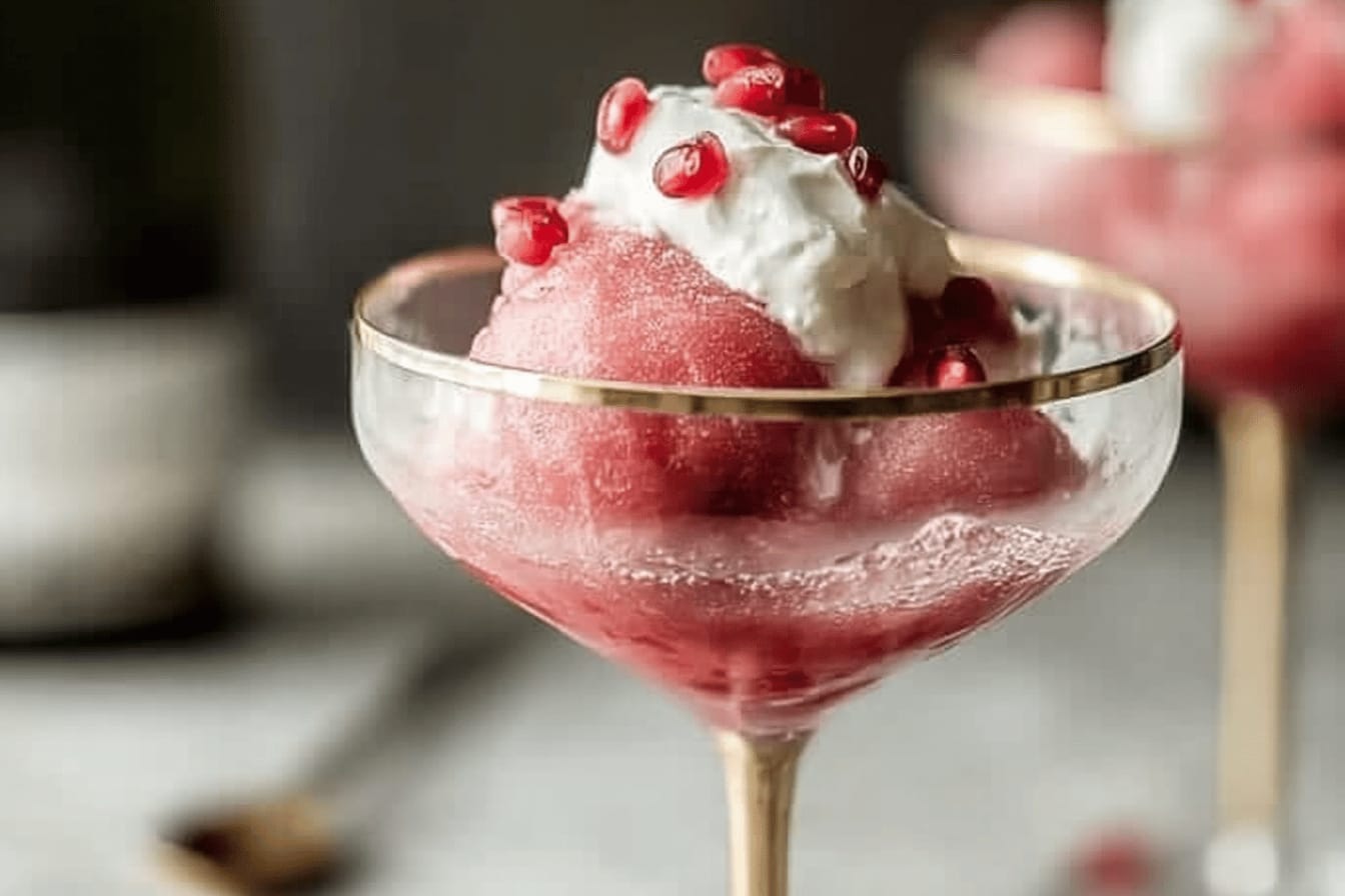 Pomegranate Champagne Sorbet Recipe