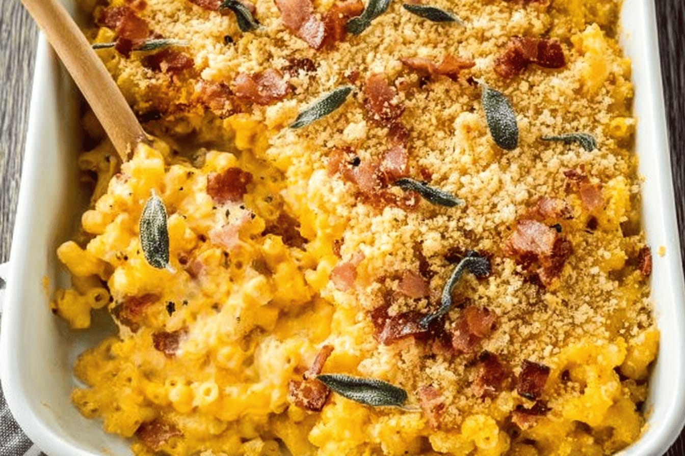 Pumpkin Bacon Mac and Cheese Delight