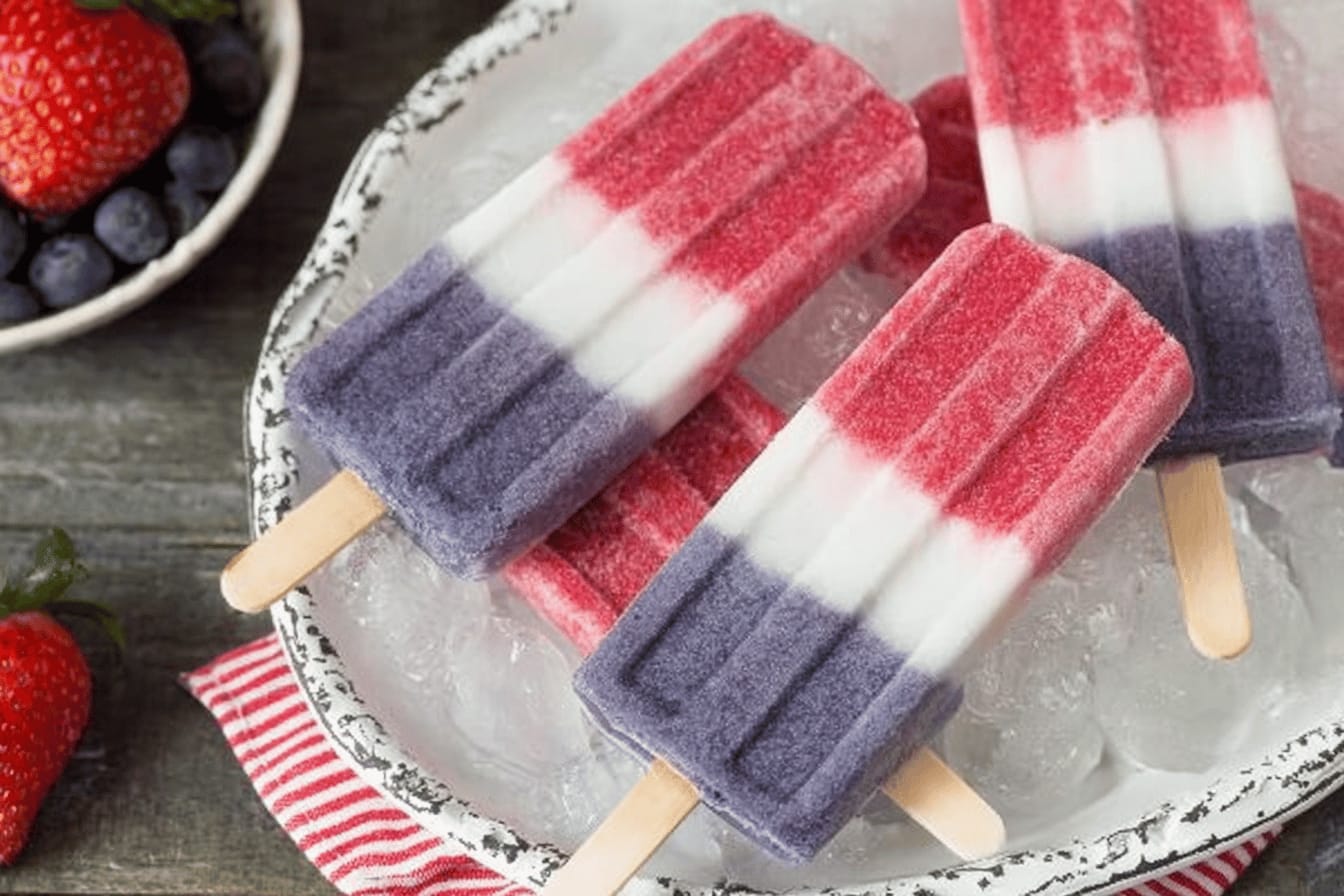 Red White and Blue Smoothie Pops Recipe