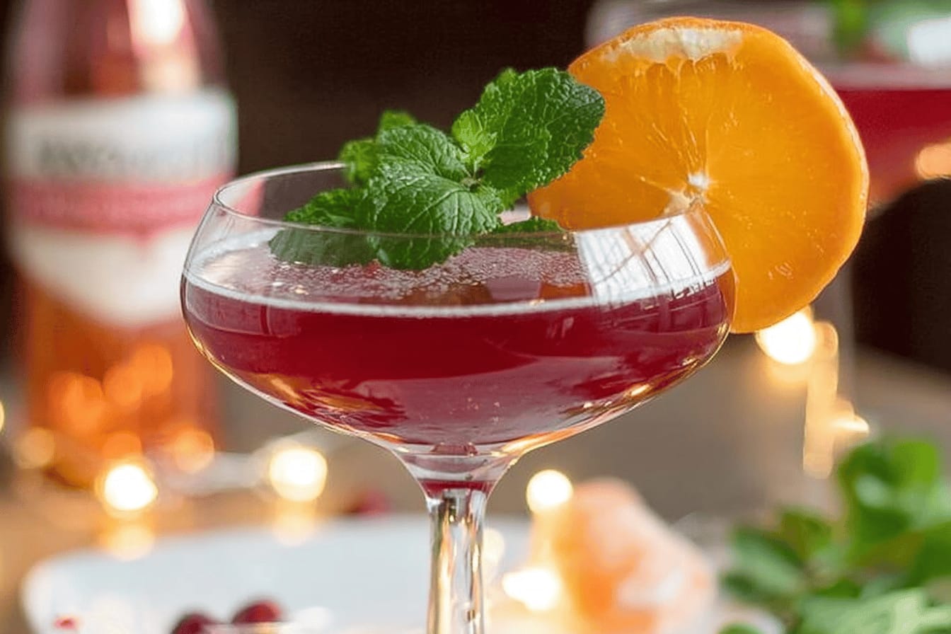Sparkling Holiday Flirtini Cocktail Recipe