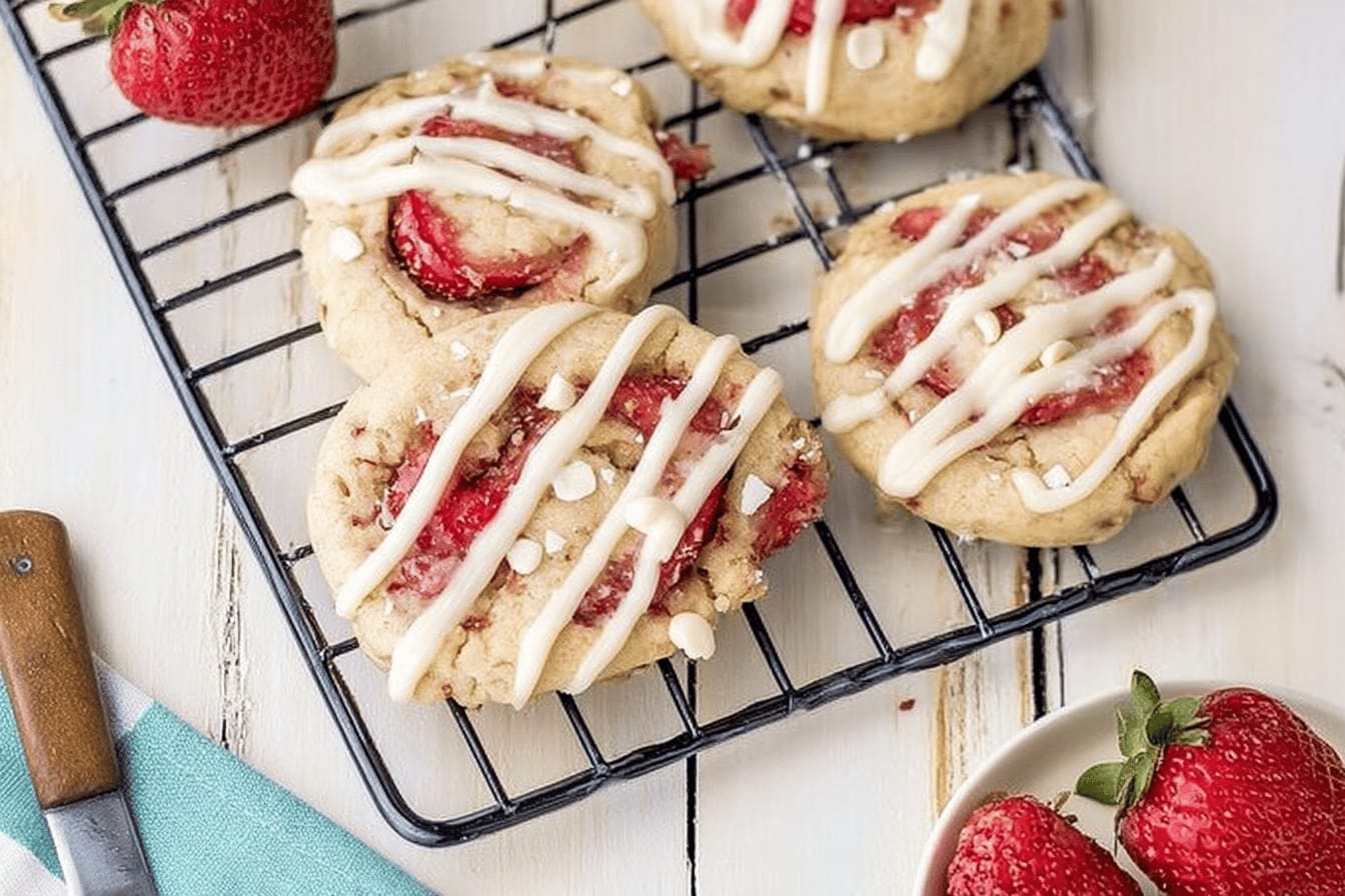 Strawberry Cinnamon Roll Cookie Delight