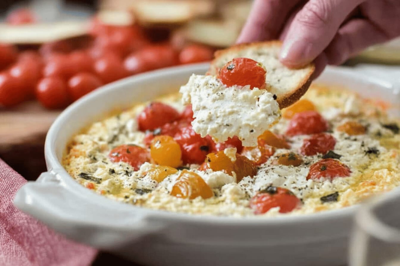 Tomato Goat Cheese Dip Recipe Delights
