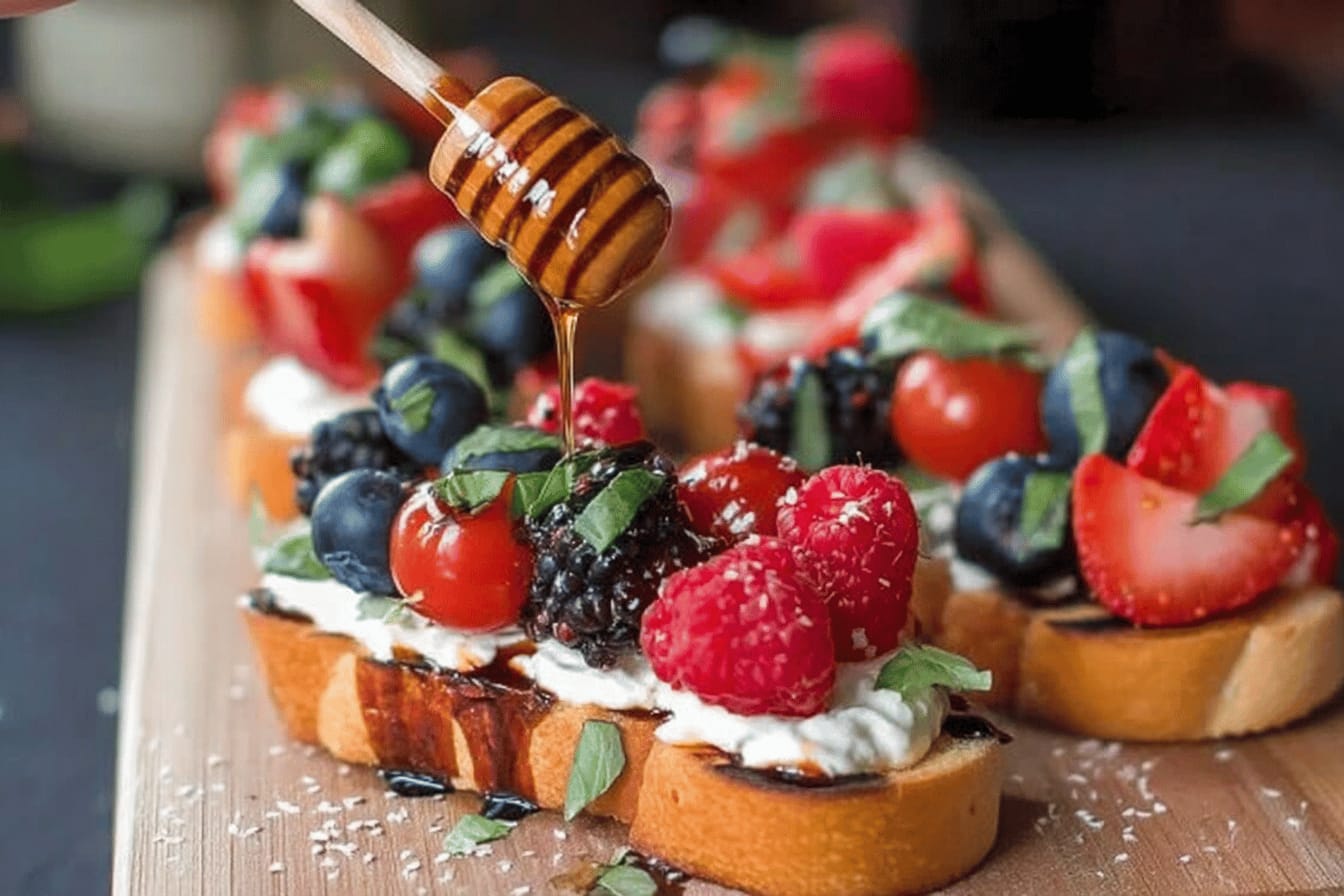 Whipped Goat Cheese Bruschetta Recipe