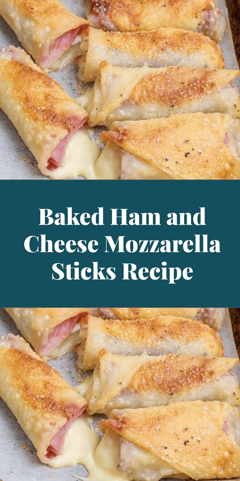 Baked Ham and Cheese Mozzarella Sticks Recipe
