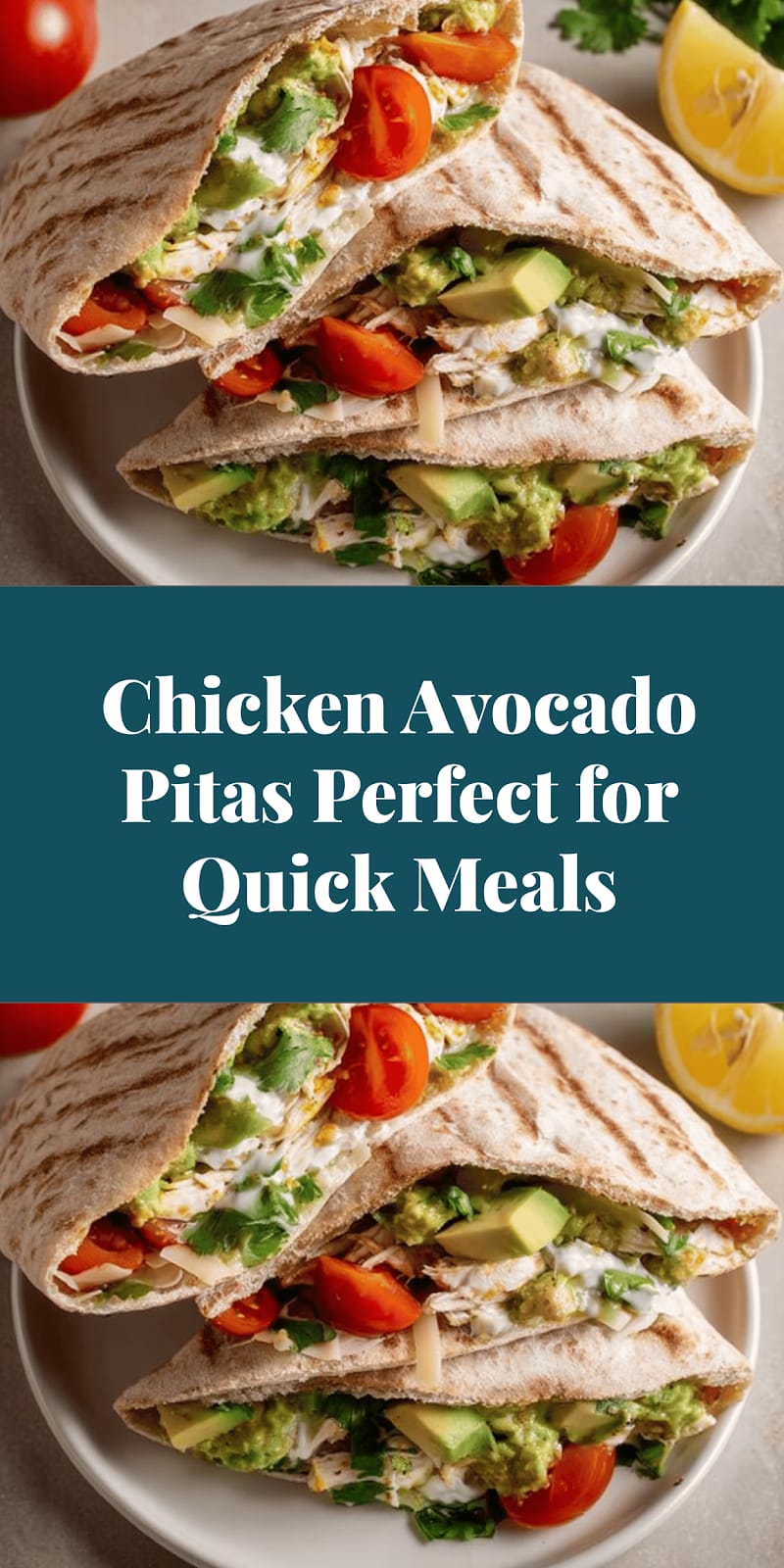 Chicken Avocado Pitas Perfect for Quick Meals