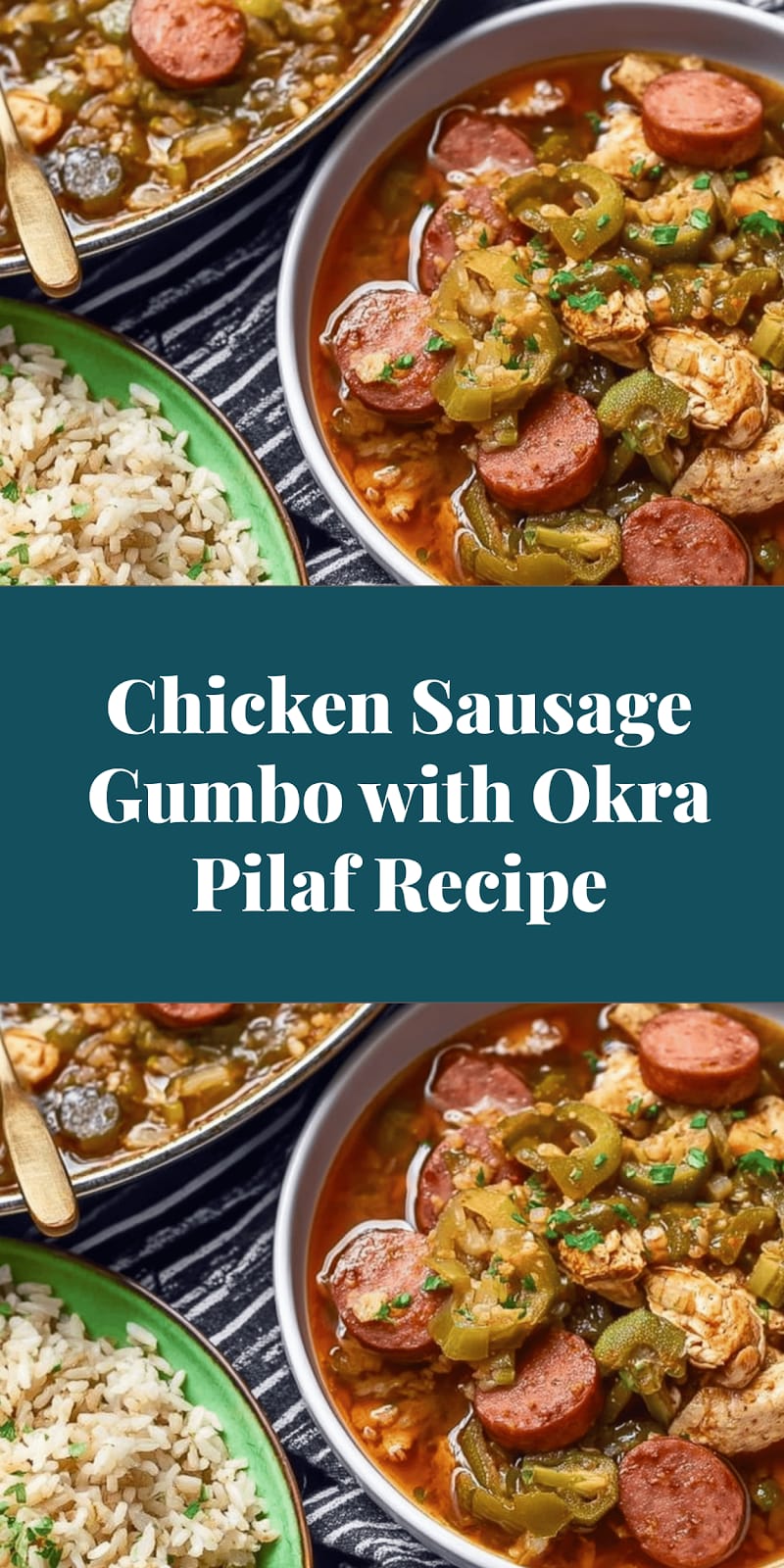 Chicken Sausage Gumbo with Okra Pilaf Recipe