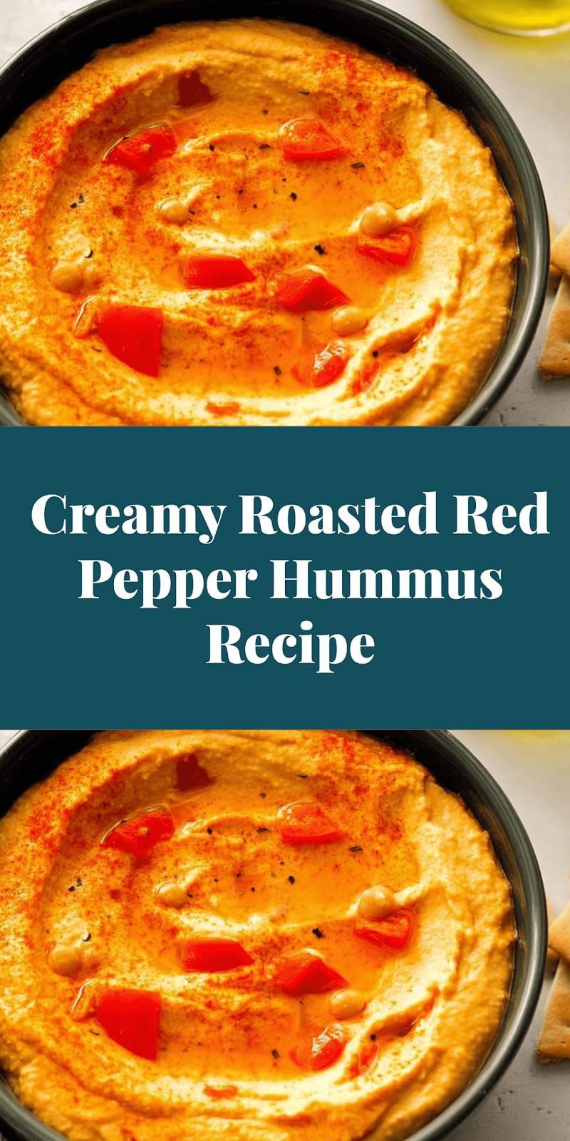 Creamy Roasted Red Pepper Hummus Recipe