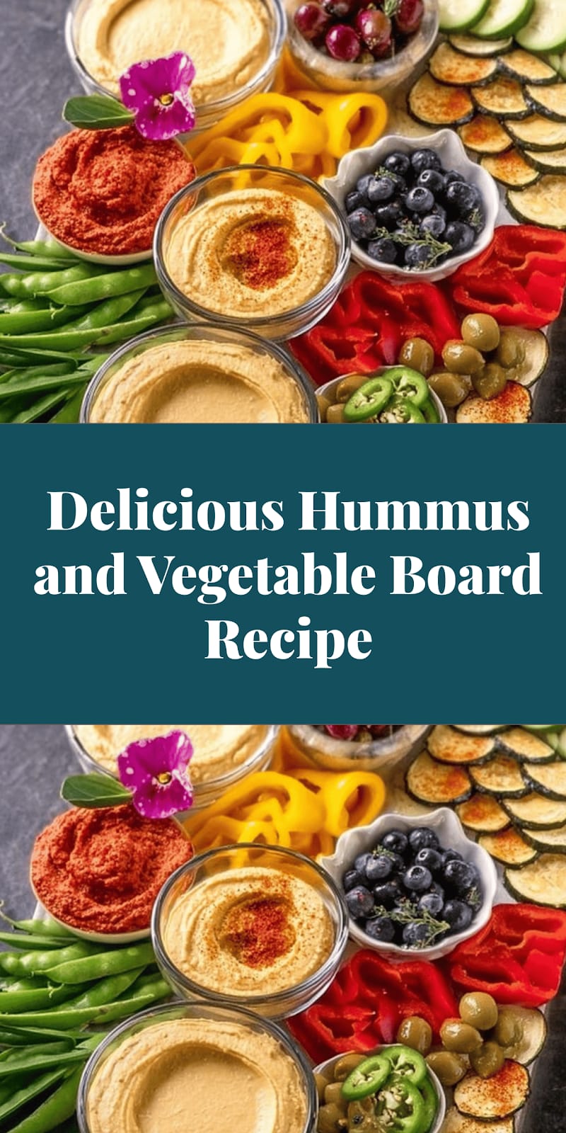 Delicious Hummus and Vegetable Board Recipe