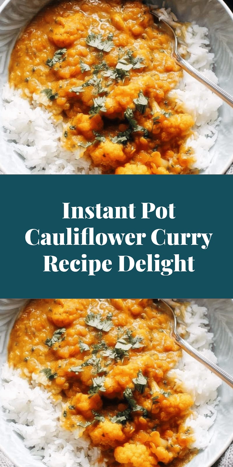 Instant Pot Cauliflower Curry Recipe Delight