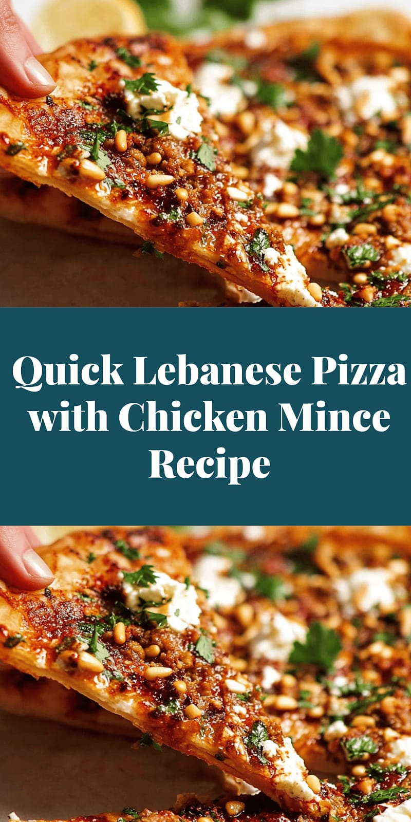 Quick Lebanese Pizza with Chicken Mince Recipe