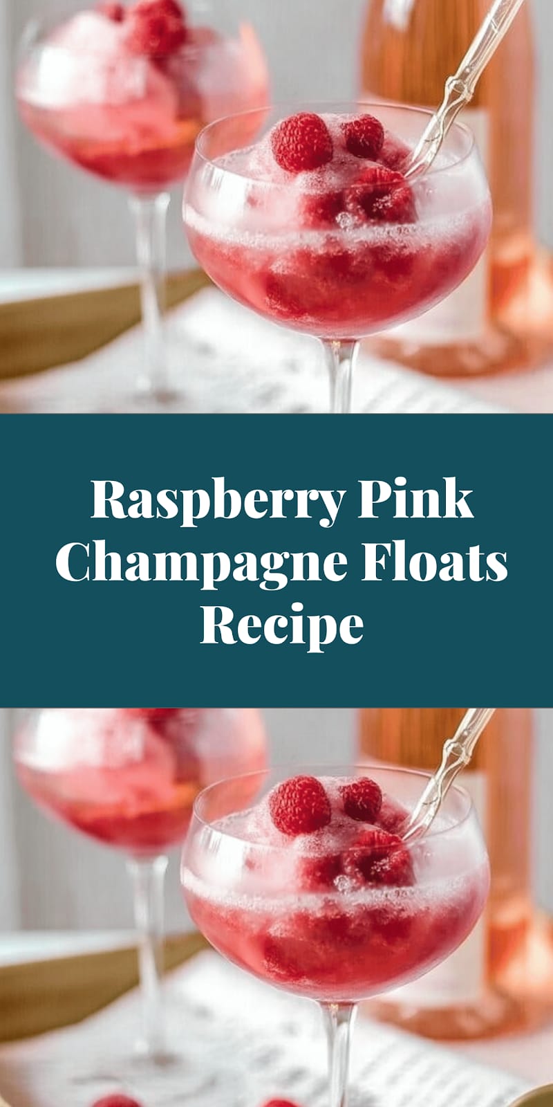 Raspberry Pink Champagne Floats Recipe