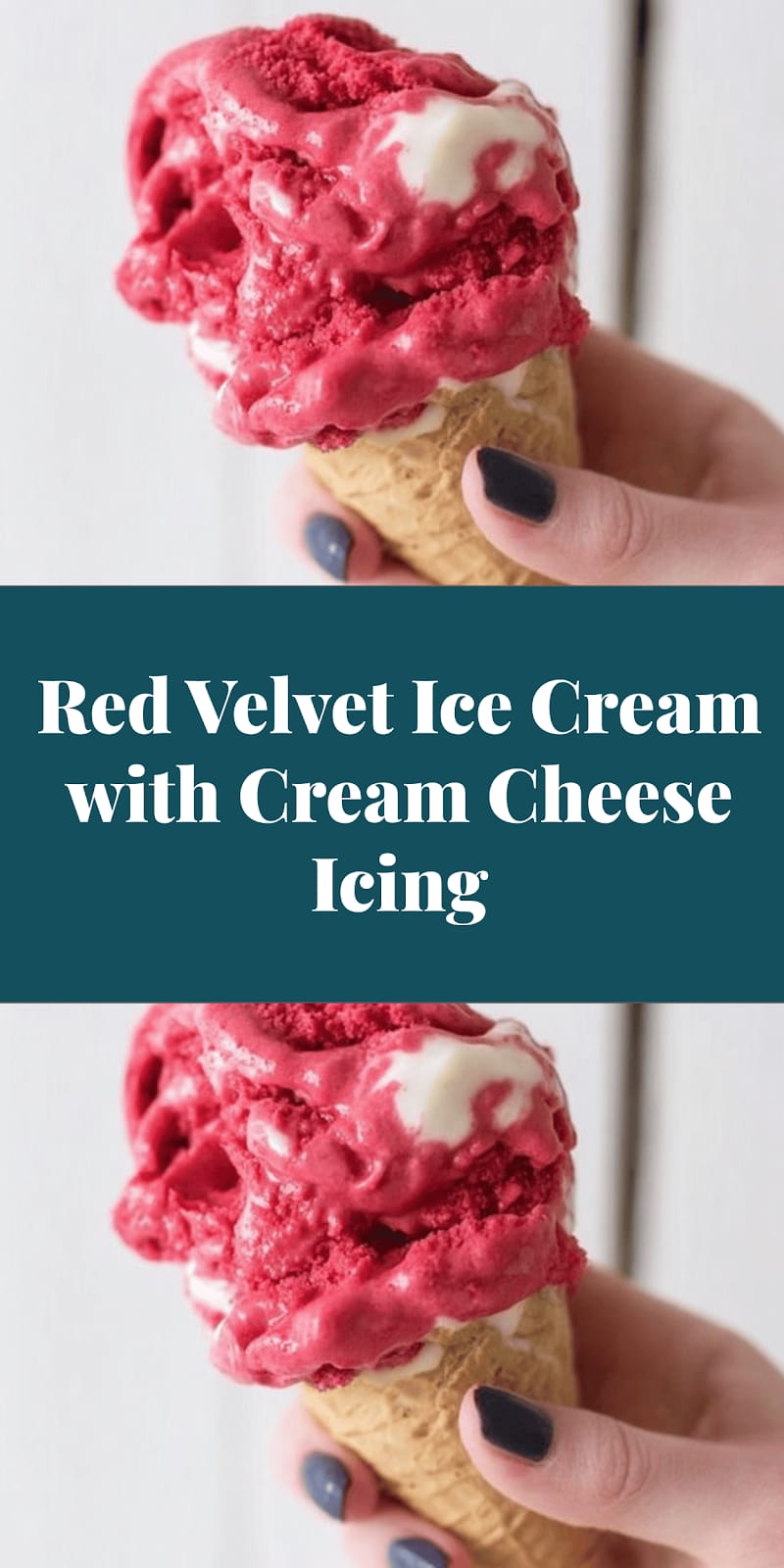 Red Velvet Ice Cream with Cream Cheese Icing