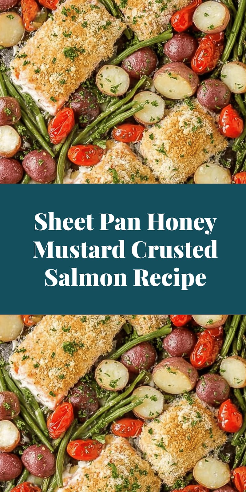 Sheet Pan Honey Mustard Crusted Salmon Recipe