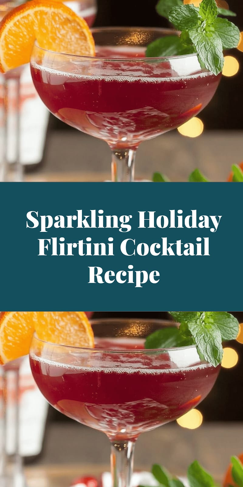 Sparkling Holiday Flirtini Cocktail Recipe