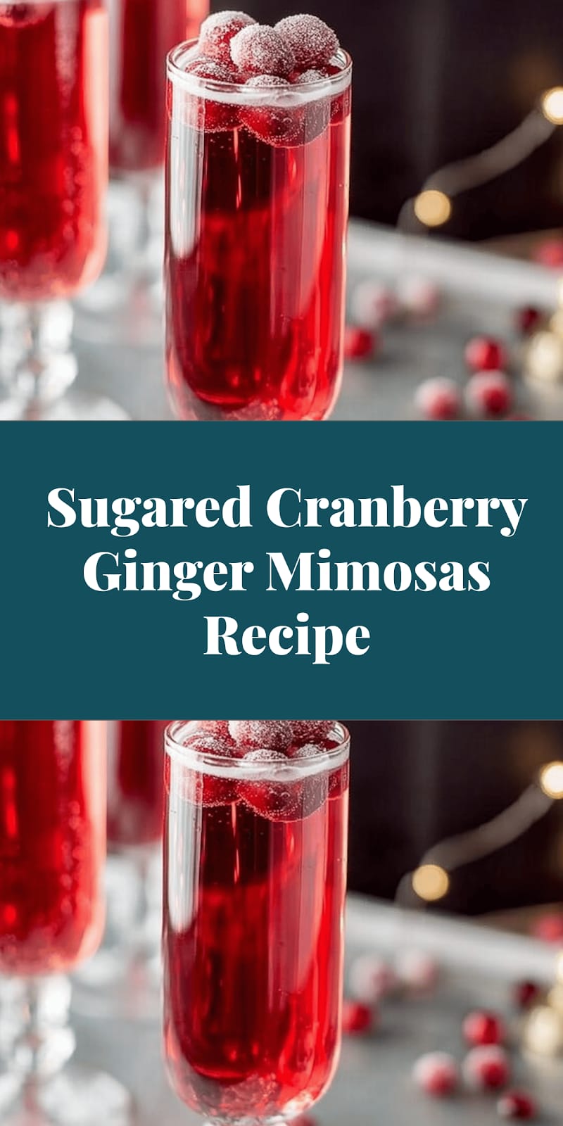 Sugared Cranberry Ginger Mimosas Recipe