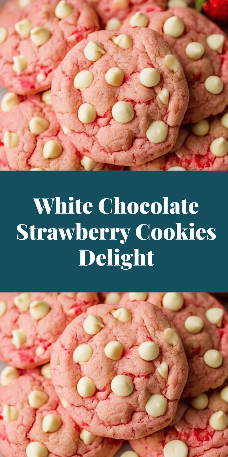 White Chocolate Strawberry Cookies Delight