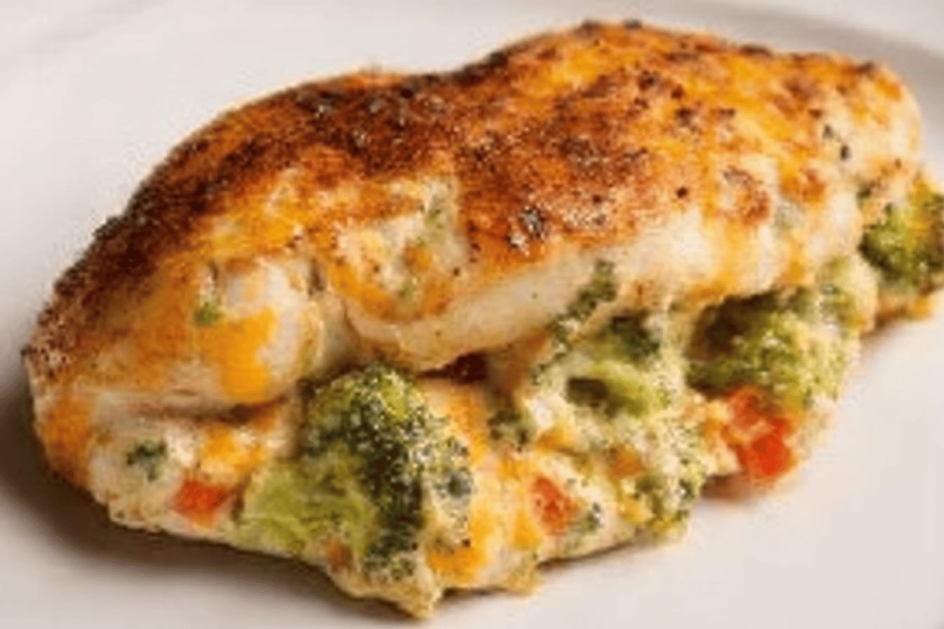 Broccoli and Cheese Stuffed Chicken Delight