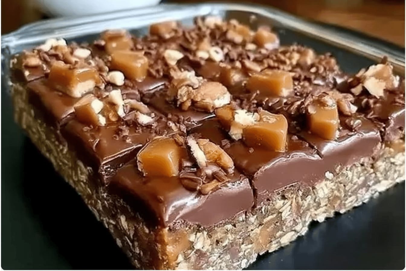 Caramel Chocolate Crunch Bars Recipe