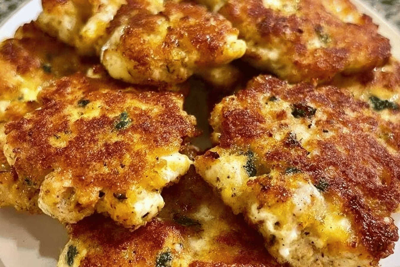 Cheesy Chicken Fritters Recipe Delight