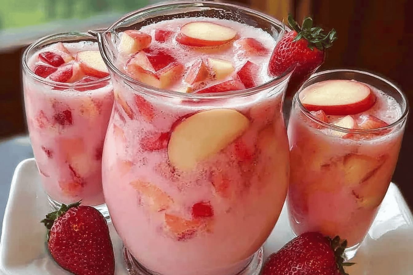 Creamy Strawberry Apple Punch Recipe