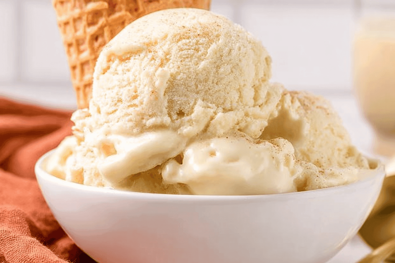 Delicious Homemade Eggnog Ice Cream Recipe