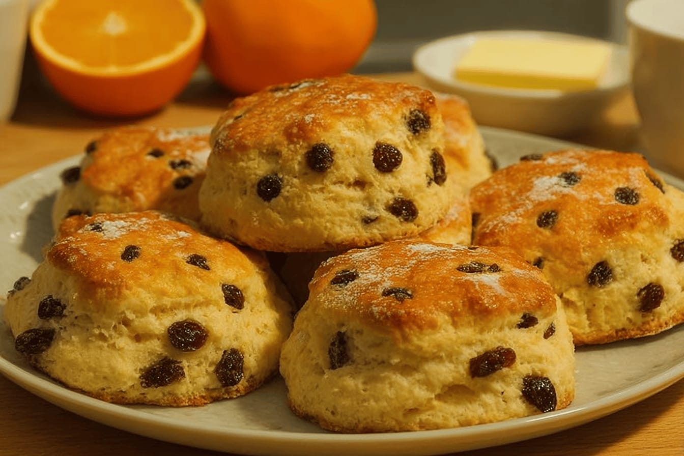 Delicious Orange Raisin Scones Recipe