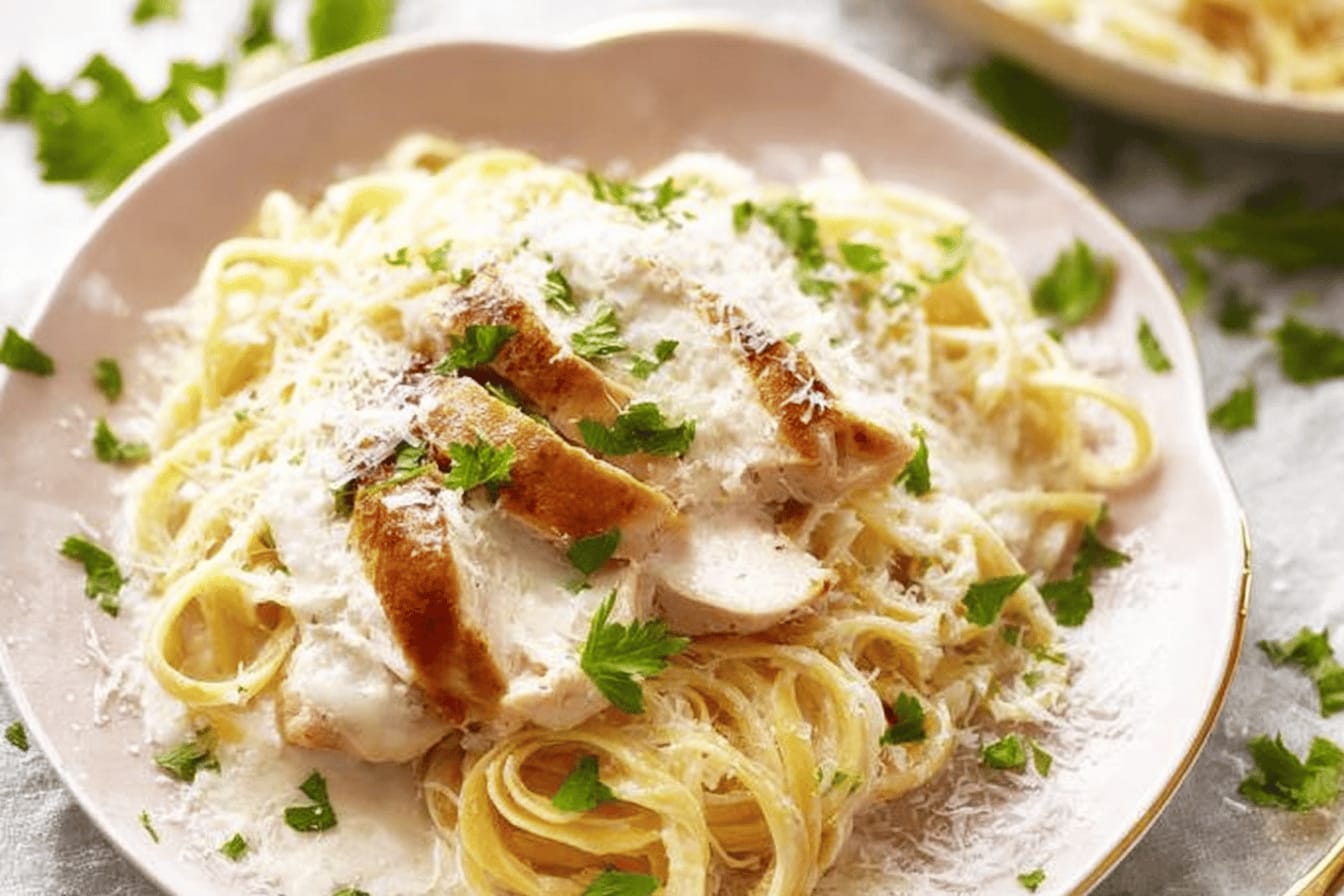 Easy Chicken Fettuccini Alfredo Recipe