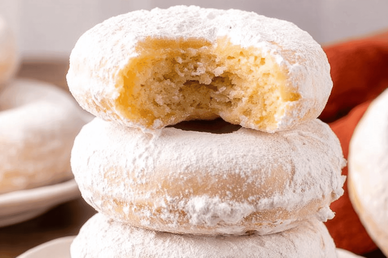 Easy Homemade Powdered Donuts Recipe