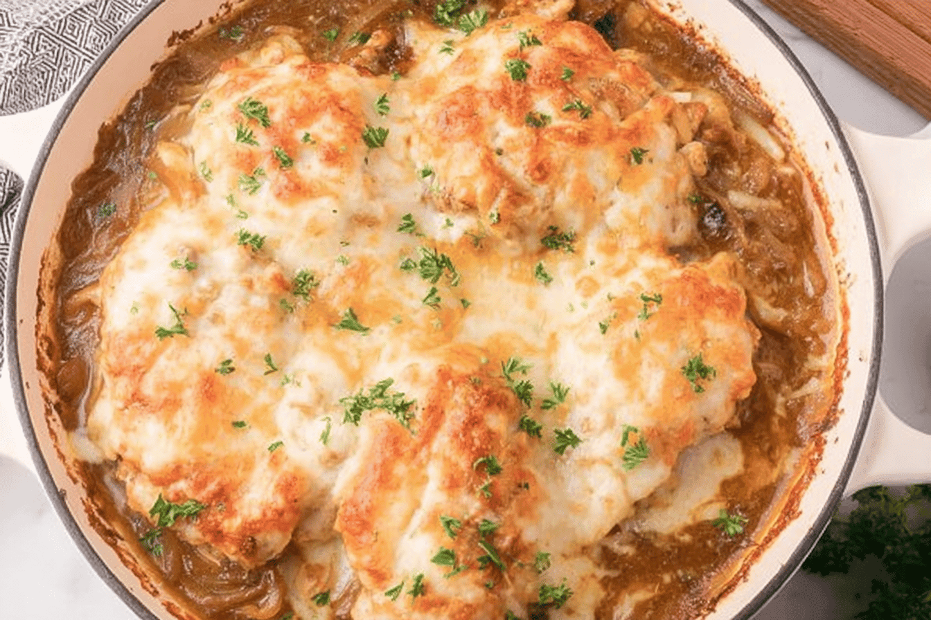 French Onion Chicken Bake Recipe Delight