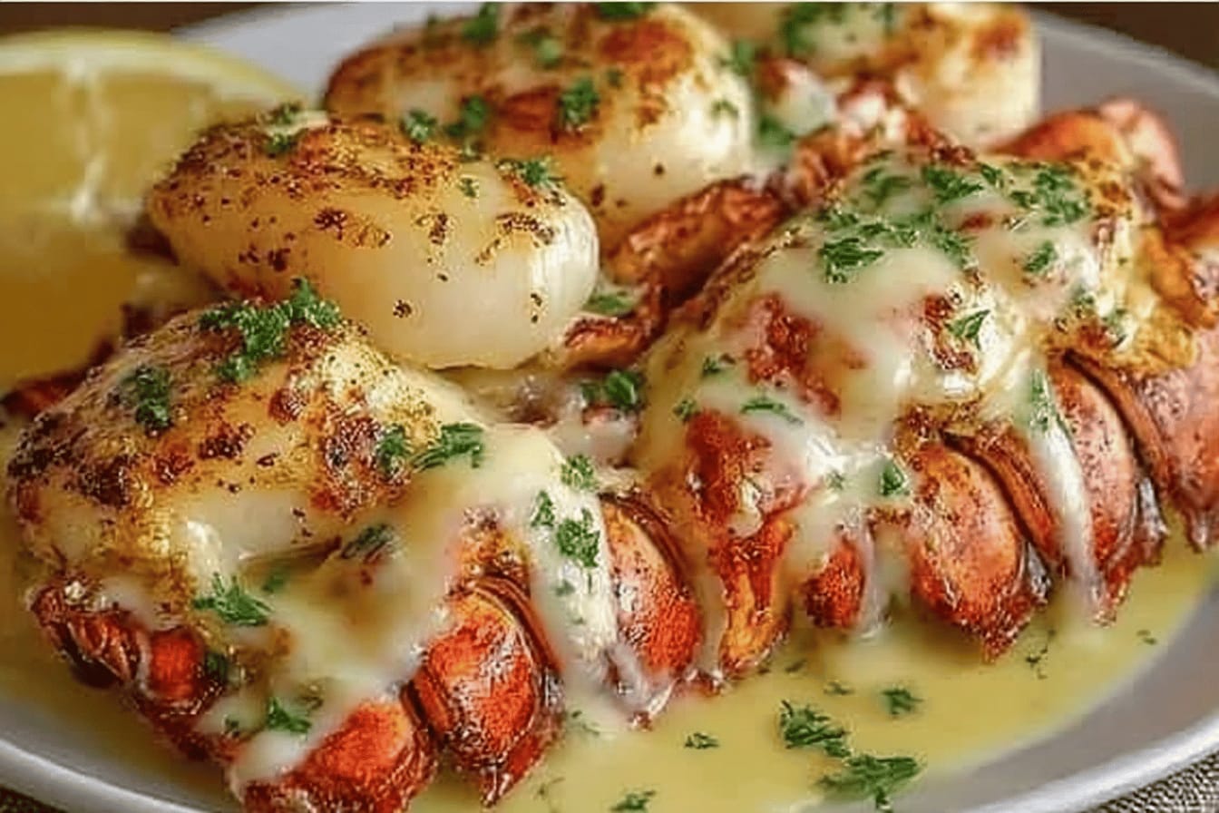 Garlic Butter Lobster and Scallops Recipe