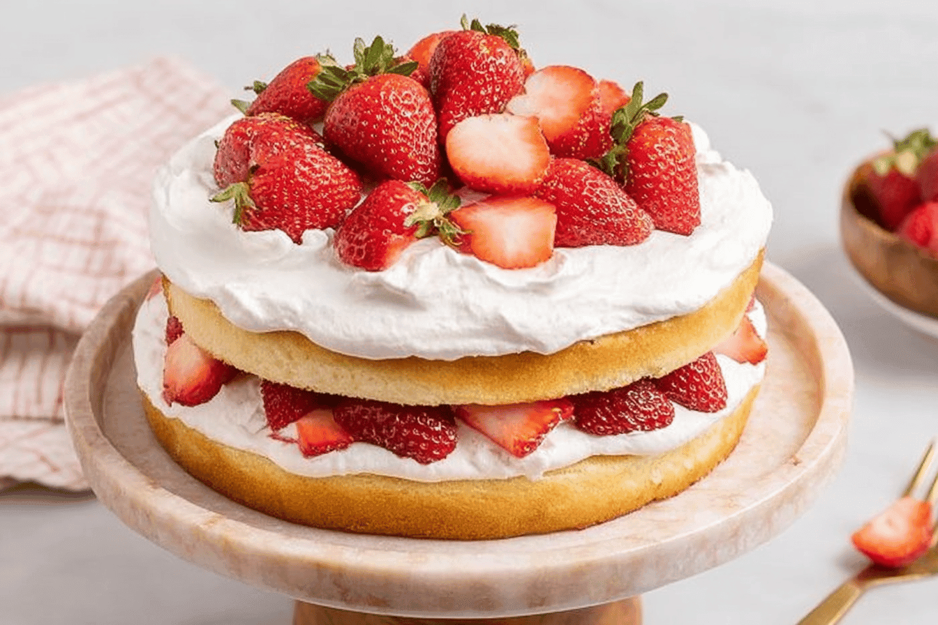 Strawberry Shortcake Layer Cake Recipe