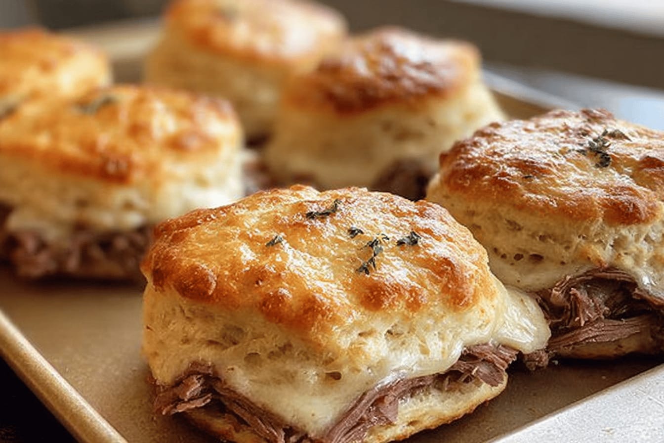 Baked French Dip Biscuits Recipe