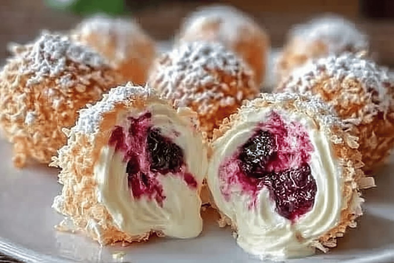 Berry Cream Pastry Balls Recipe Delight