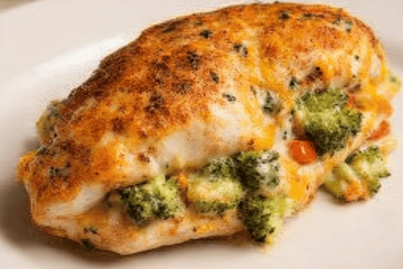 Broccoli and Cheese Stuffed Chicken Delight