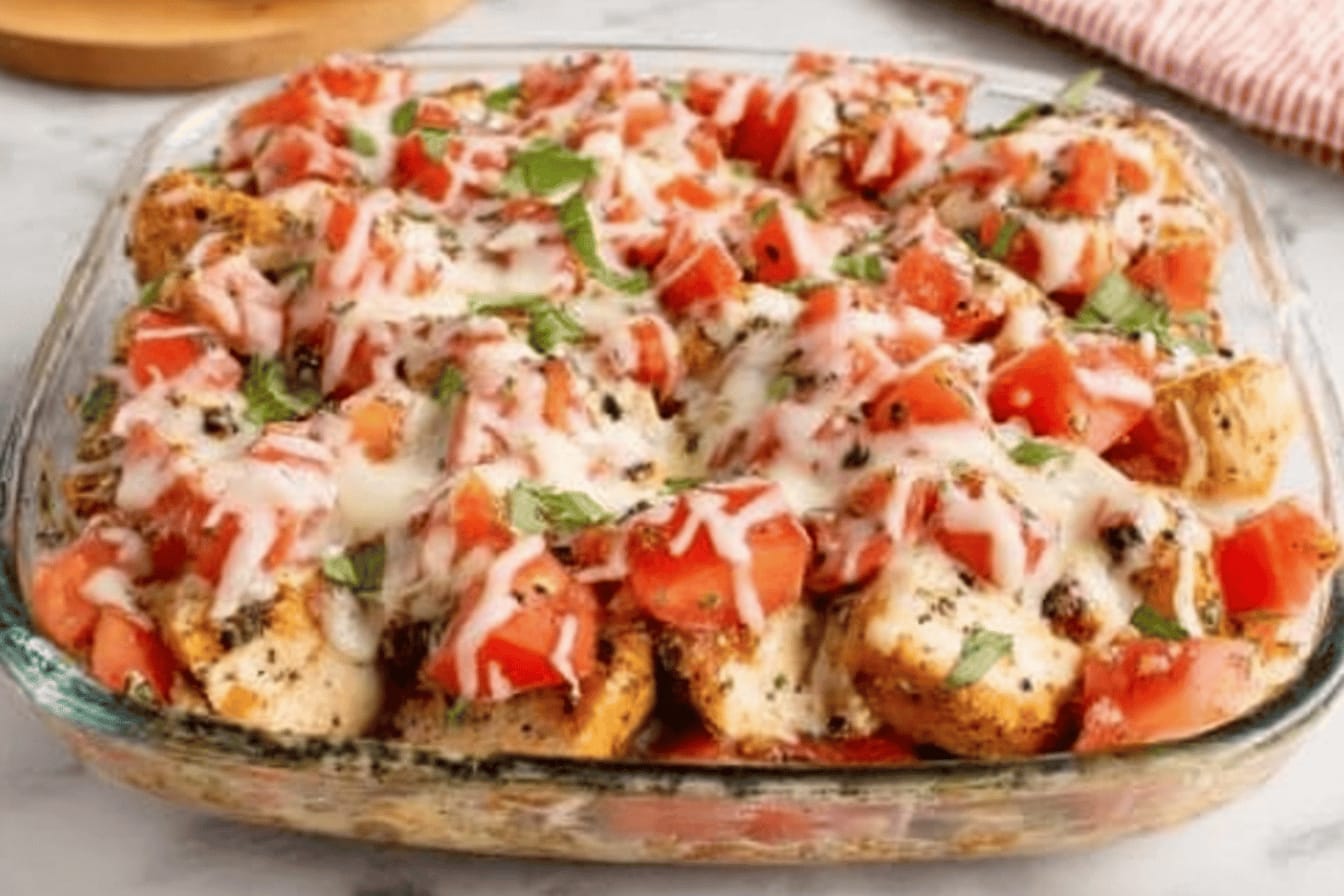 Bruschetta Chicken Bake Recipe Delight